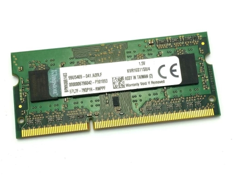 Kingston Pamięć DDR3 4 GB 1333MHz 1,5V KVR16S11S8/4