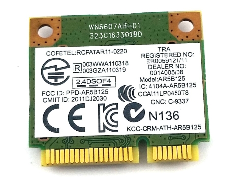 Realtek Karta Sieciowa WIFI mPCIe AR5B125
