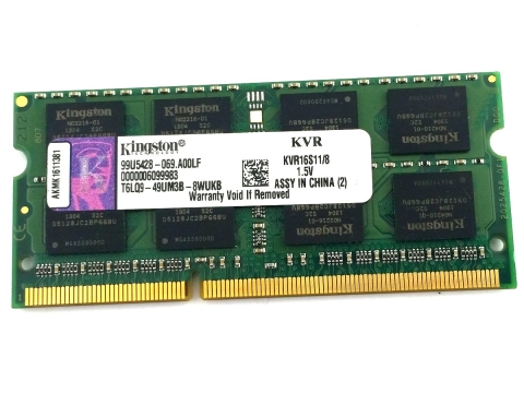 Kingston Pamięć DDR3 8 GB 1600MHz 1,5V KVR16S11/8