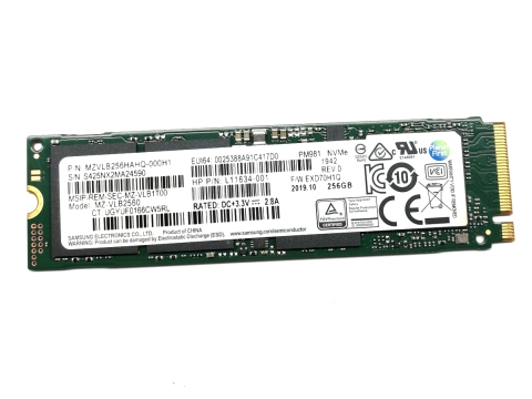 Samsung Dysk SSD PCIe NVMe M.2 Interfejs M.2 PCIe MZVLB256HAHQ-000H1
