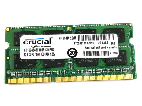 Crucial Pamięć DDR3L 8GB 1600MHz 1.2V CT102464BF160B.C16FND