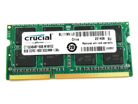 Crucial Pamięć DDR3 8GB 1600MHz 1,5V CT102464BF160B.M16FED