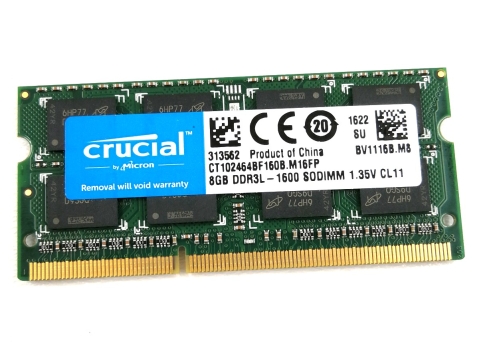 Crucial Pamięć DDR3L 8GB 1600MHz 1.2V CT102464BF160B.M16FP