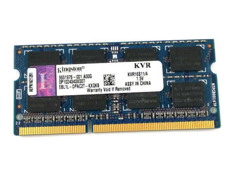 Kingston Pamięć DDR3 4GB 1600MHz 1,5V KVR16S11/4