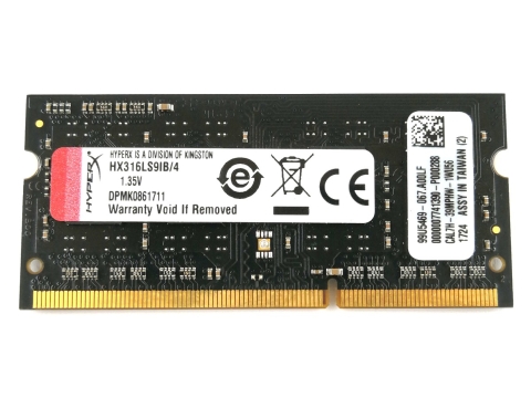 Kingston Pamięć DDR3 4GB 1600MHz 1,5V HX316LS9IB/4