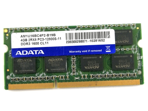 Adata Pamięć DDR3 4GB 1600MHz 1,5V AM1U16BC4P2-B19B